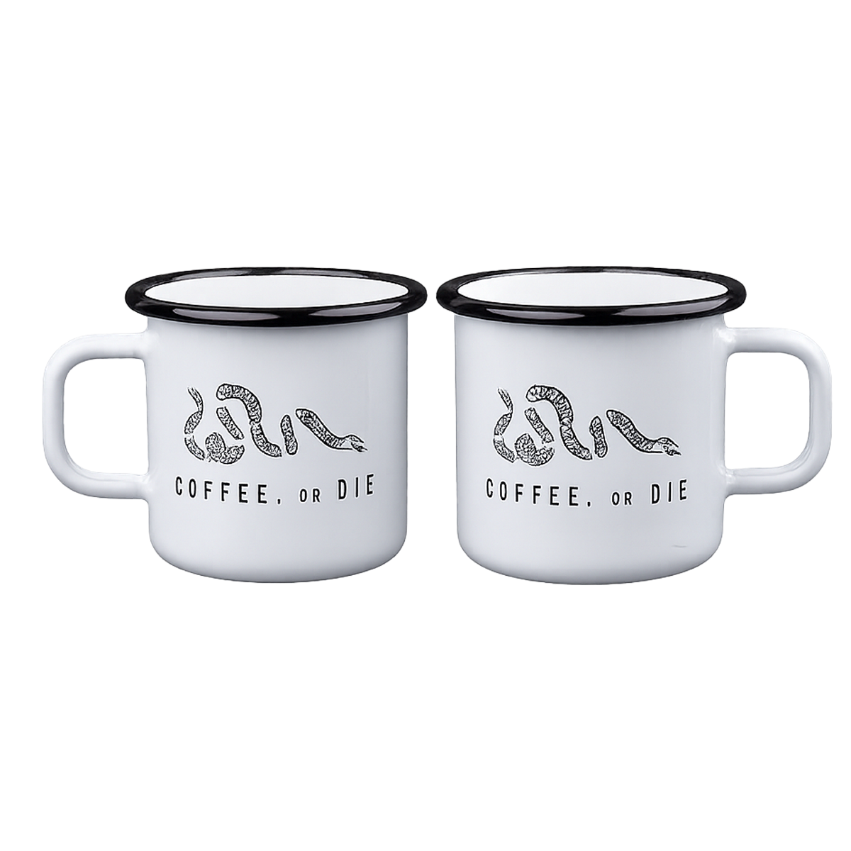 Coffee or Die Enamel Mug