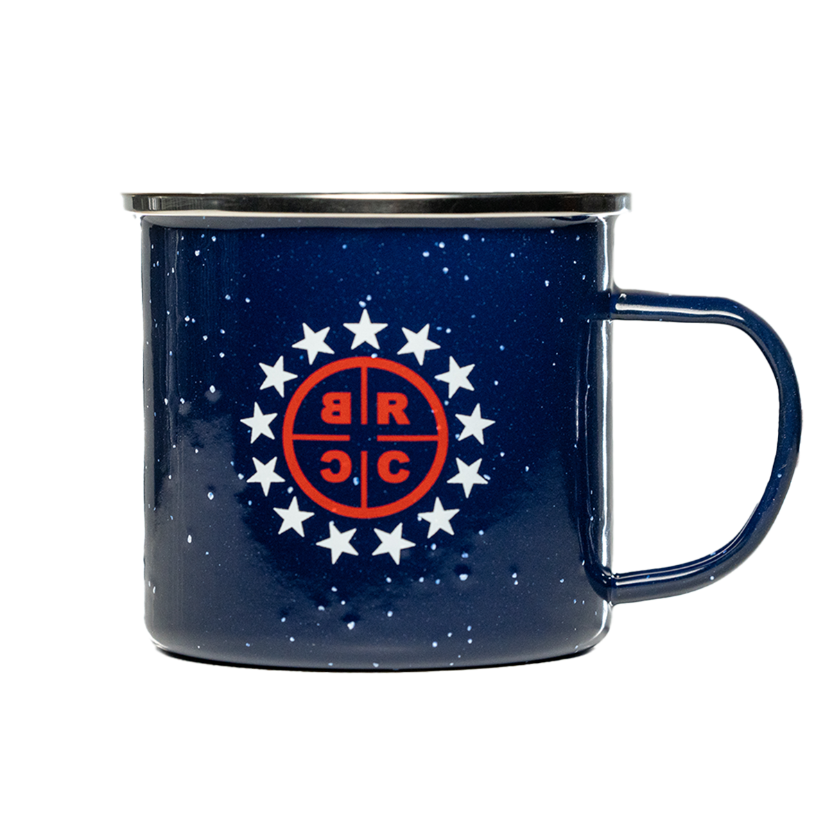 America's Coffee RWB Enamel Mug, 17 oz